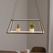 Lucande LED-riippuvalaisin Mensola, musta, alumiini, 75 cm