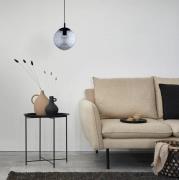 Esme-riippuvalaisin, Ø 25 cm, savunharmaa, lasi, pallopallo, E27