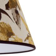 Sofia-varjostin, korkeus 31 cm, kukkakuvio, keltainen