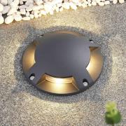 Lindby LED-lattiapistevalaisin Cormac, 4-valo, Ø 21 cm, IP67