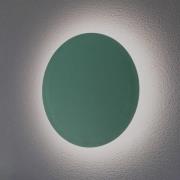 Orios Plus LED-seinävalaisin, vihreä, Ø 30 cm, teräs