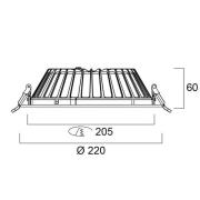 Sylvania LED-alasvalo Insaver Slim, Ø 20,5 cm, 840