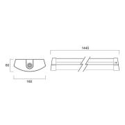 Sylvania LED-kattovalaisin Deltawing, 144 cm, IP44, 840