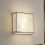 Lucande ulkoseinälamppu Aurelien, valkoinen, anturi, 25 x 25 cm