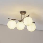 Aurora kattovalaisin, ruskea, Ø 50 cm, 4-lamppuinen, lasi, E14