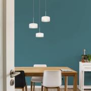 Belinda LED-riippuvalaisin, Ø 40 cm, valkoinen, 3-lamppuinen, lasi