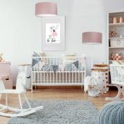 Riippuvalaisin Rosabelle, sylinterimäinen vaaleanpunainen 1-lamppuinen...