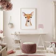 Rosabelle pöytävalaisin, jalka häkissä, vaaleanpunainen