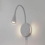 Lindby LED-lukuvalaisin Zayna, valkoinen, muovia, himmennettävä