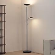 Lindby LED-lattiavalo Malea, musta, lukulamppu, himmennettävä