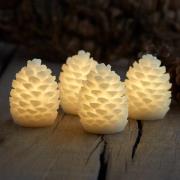 LED-kynttilä Clara, korkeus 7,5 cm, 4 kpl/pakkaus