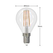 LED-filamenttilamppu E14 4W 2700K pisara him. 3x