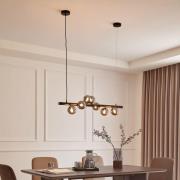 Lucande-riippuvalaisin Diborah, savunharmaa, lasi, 90 cm, G9