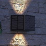 Calex Solar LED-ulkoseinävalaisin Caserta, ylös/alas, musta