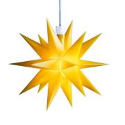 STERNTALER LED-tähti, keltainen, 18-piikkinen, Ø 16 cm IP44 paristo