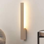 Arcchio LED-seinävalaisin Ivano, beige, korkeus 43 cm, metalli