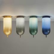 OLEV LED-kattovalaisin Curuba, harmaa, lasi, korkeus 40 cm, 2700 K