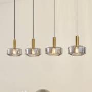 Lindby Riippuvalaisin Hildur, 4-valo, 118 cm, savunharmaa, lasi