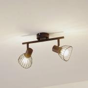 Lindby kattovalaisin Piena, musta, 2-valo, metalli, 39cm