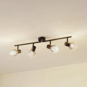 Lindby Pendura kattovalaisin, 4-valaisin, musta, lasi