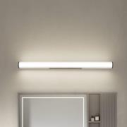Lindby LED-seinävalaisin Kirka, musta, metalli, IP44, 90cm, CCT