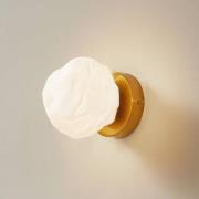 Lindby seinävalaisin Piatra, opaali/messinki, lasi, Ø 16 cm, G9