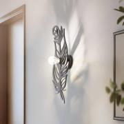 Seinävalaisin W-030, musta, jousimalli, MDF-puu, laserleikattu