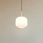 Diva-riippuvalaisin, 1-valo, messinginvärinen, opaali, metalli, lasi