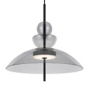 Maytoni LED-riippuvalaisin Bangkok, Ø 40 cm, vaaleanharmaa, lasi