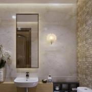 Shell seinävalaisin, valkoinen satinoitu, kuoren muoto, lasi, IP44