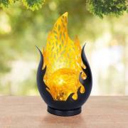 LED-aurinkopöytävalaisin 36534, musta, kulta, metalli, lasi