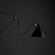 midgard LED-seinävalaisin AYNO L, musta/musta 3000 K 130 cm