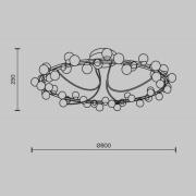 Maytoni LED-kattovalaisin Tessara, Ø 80 cm, kulta/valkoinen