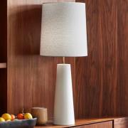 MARKET SET Cosiness pöytävalaisin, valkoinen keraaminen jalka