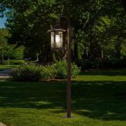 Lindby pylväsvalaisin Zayn, ruosteenvärinen, lasi, korkeus 109 cm, IP6...