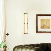 Clamp LED-seinävalaisin, kulta/valkoinen teräs, lasi, IP44