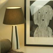 PR Home pöytälamppu Leya, vihreä/valkoinen, korkeus 54 cm, metalli/kan...