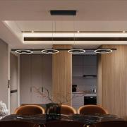 Space LED-riippuvalaisin, nelivalaisin, musta, metallia