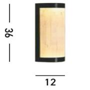 LED-seinävalaisin Nile, korkeus 36 cm, musta, teräs, IP44