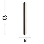 Bordo LED-ulkoseinävalaisin, korkeus 90 cm, musta, alumiinia