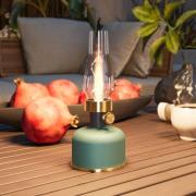 Calex LED-akku-pöytävalaisin Lavinio, vihreä, himmennin