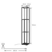Lindby LED-lattiavalaisin Birta, seisova, hylly, korkeus 155 cm