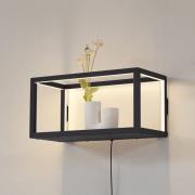 Lindby LED-seinävalaisin Birta, pistoke, hylly, 51 cm, USB