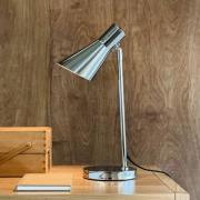 Dyberg Larsen pöytälamppu DL12, kromi, korkeus 44,5 cm, metalli