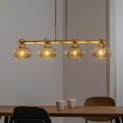 Rolan-riippuvalaisin, messingin värinen, pituus 94 cm, 4-valaisin, las...