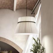 Bover-riippuvalaisin Folie S, valkoinen/musta, Ø 60 cm, kangasta