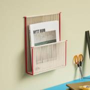 HÜBSCH Lehtipidike String, seinä, kerma valkoinen/punainen