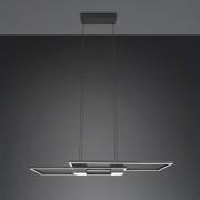 Albany LED-riippuvalaisin, musta, 100 x 28 cm, alumiinia CCT himmennet...