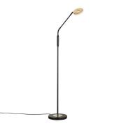LED-lattiavalaisin Dent, musta/kultainen lehti, 150 cm, CCT, 1-valo.