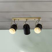Esra kattovalaisin, musta, pituus 45 cm, metalli, 3-valo, 3 valoa